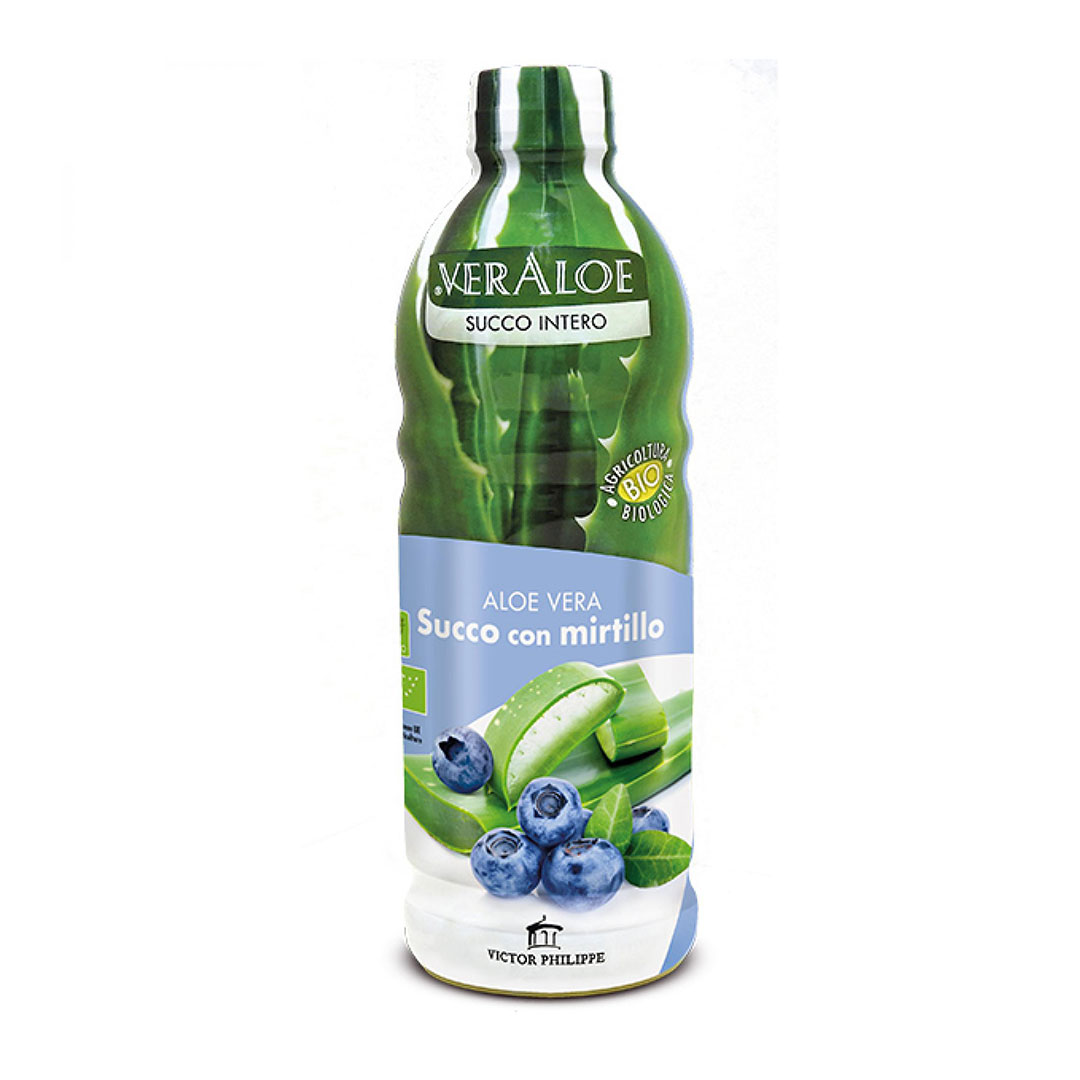 aloe vera con arándanos