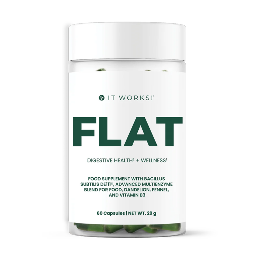 FLAT It Works – Cápsulas con enzimas digestivas, probióticos DE111® y mezcla botánica para tu bienestar digestivo