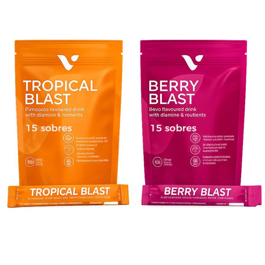 Pack Descubre Sabores Tropical Blast + Berry Blast | 30 días (15 + 15 sobres)