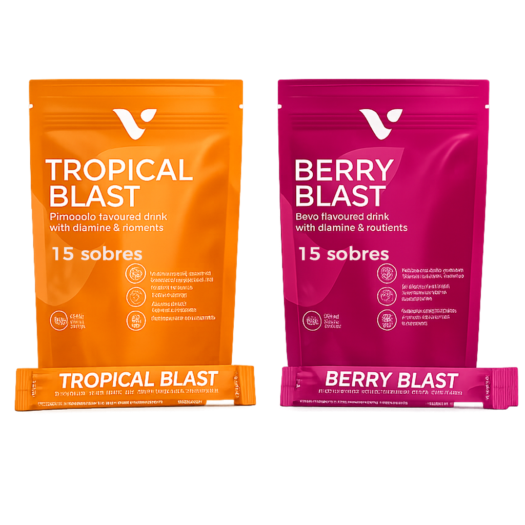 Pack Descubre Sabores Tropical Blast + Berry Blast | 30 días (15 + 15 sobres)