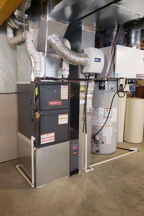 Goodman-Gas-Furnace-And-Water-Heater-Basement-Installation