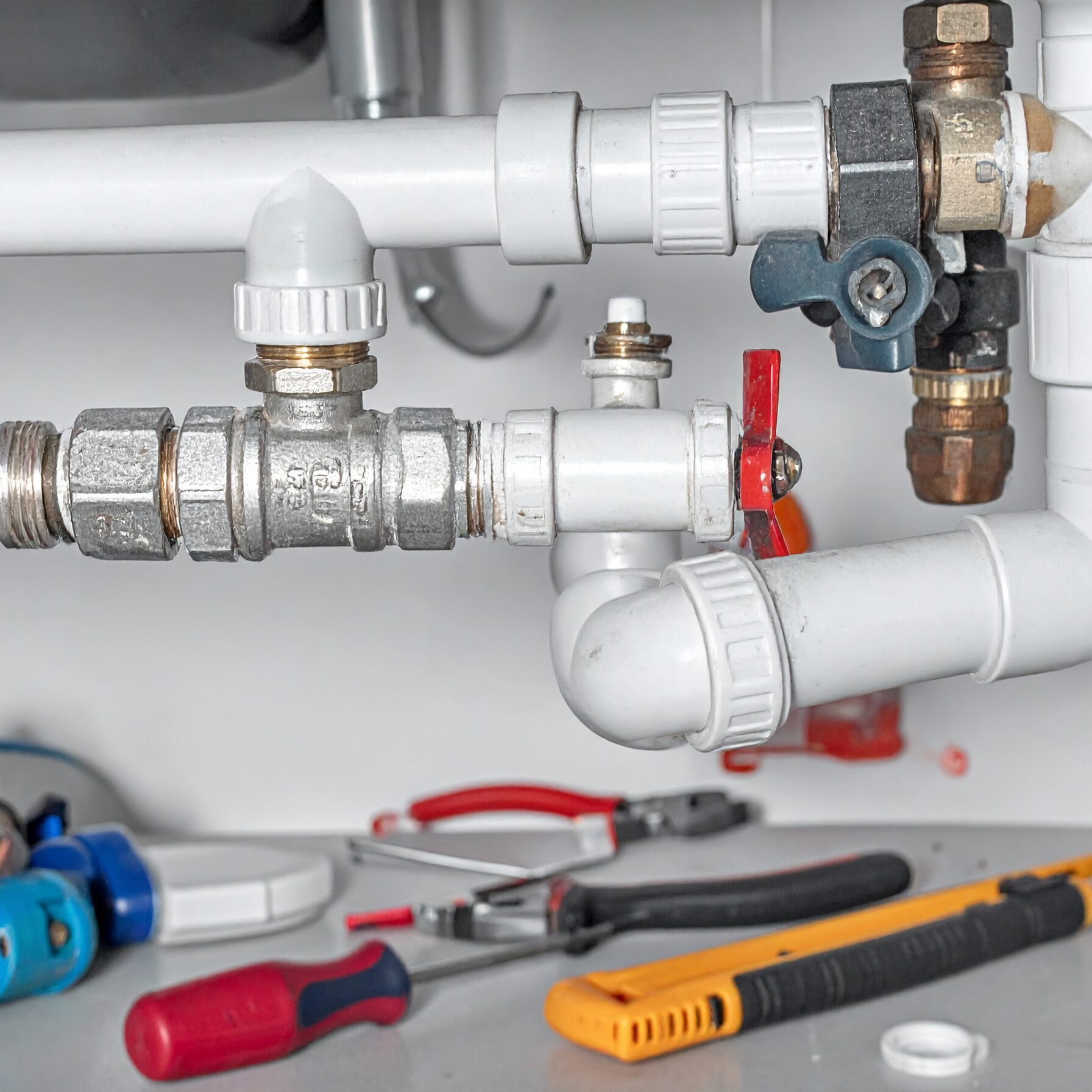 Plumbing-Pipes-Valves-And-Fittings-Close-Up