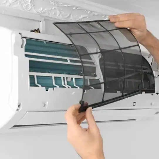 Removing-Air-Filter-From-Mini-Split-AC-Unit