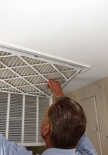 Replacing-Ceiling-HVAC-Air-Filter-At-Home