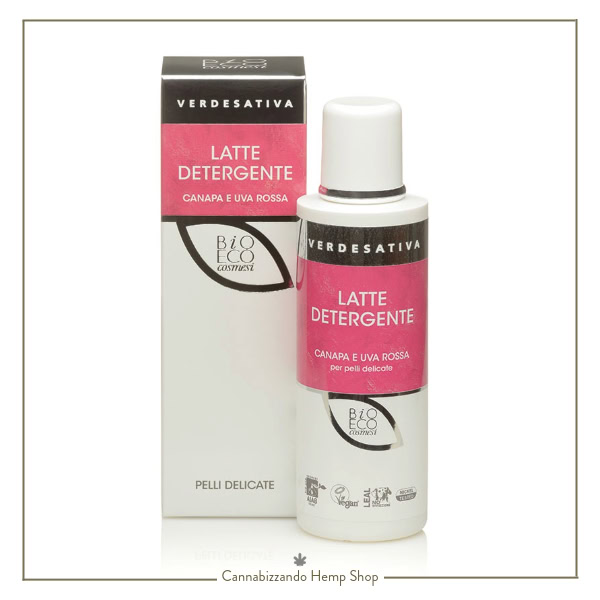 Latte Detergente Naturale con Canapa e Uva Rossa
