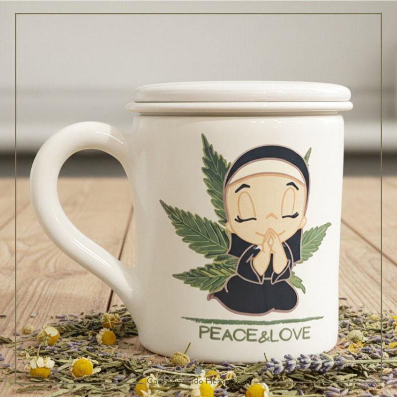 Tisaniera con Coperchio e Filtro in Ceramica