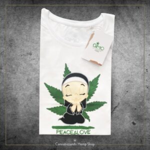 T-Shirt Donna in Cotone 100% organico - Mod. Love (bianco)