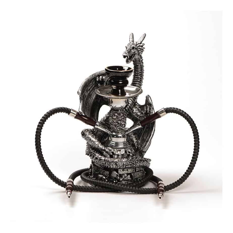 Narghilè DRAGON in resina 2 tubi - 35cm - immagine 2