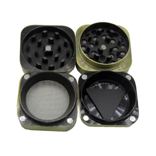 GRINDER QUADRATO vari colori - 4 Parti in Metallo 48mm - immagine 2