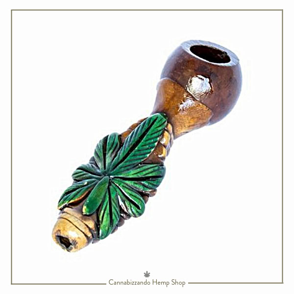 Pipa in legno - Handmade Wooden Pipe Leaf