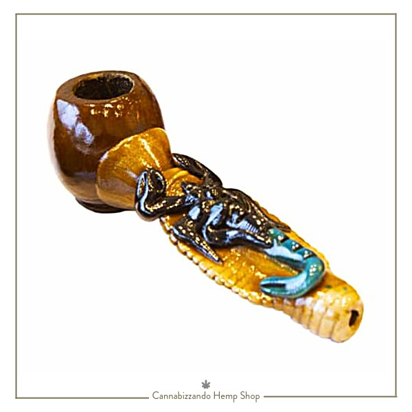 Handmade Wooden Pipe SCORPION - pipa in legno