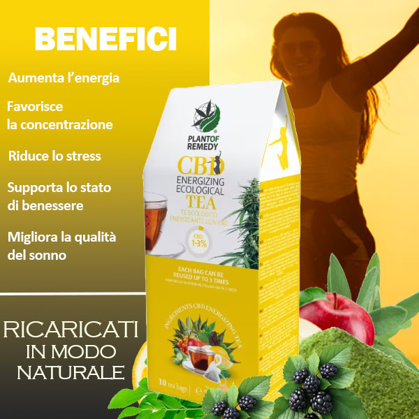 CBD ENERGIZING TEA Tisana Energizzante