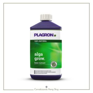 Alga Grow di Plagron è un nutrimento di base 100% organico creato appositamente per la coltivazione in terra da utilizzare durante la fase di crescita.