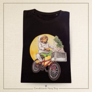 T-SHIRT Uomo design unico e originale – in cotone organico COLORE NERO in cotone 100% organico