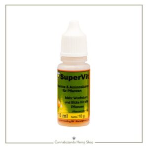 Hesi SuperVit è un boost concentrato di 15 vitamine e 10 aminoacidi, che migliorano il metabolismo e la salute della pianta, garantendo una crescita più vigorosa e una fioritura più ricca.