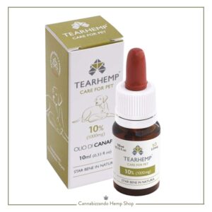 Tearhemp CBD Oil 10% Full Spectrum Care For Pets Formulato con CBD di alta qualità, favorisce il benessere degli animali domestici