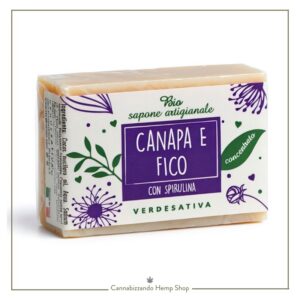 Rigenera la tua pelle con il Sapone Verdesativa Canapa, Fico e Spirulina. Azione tonificante e lenitiva, certificato Bio AIAB. Artigianale e 100% naturale. Scoprilo!