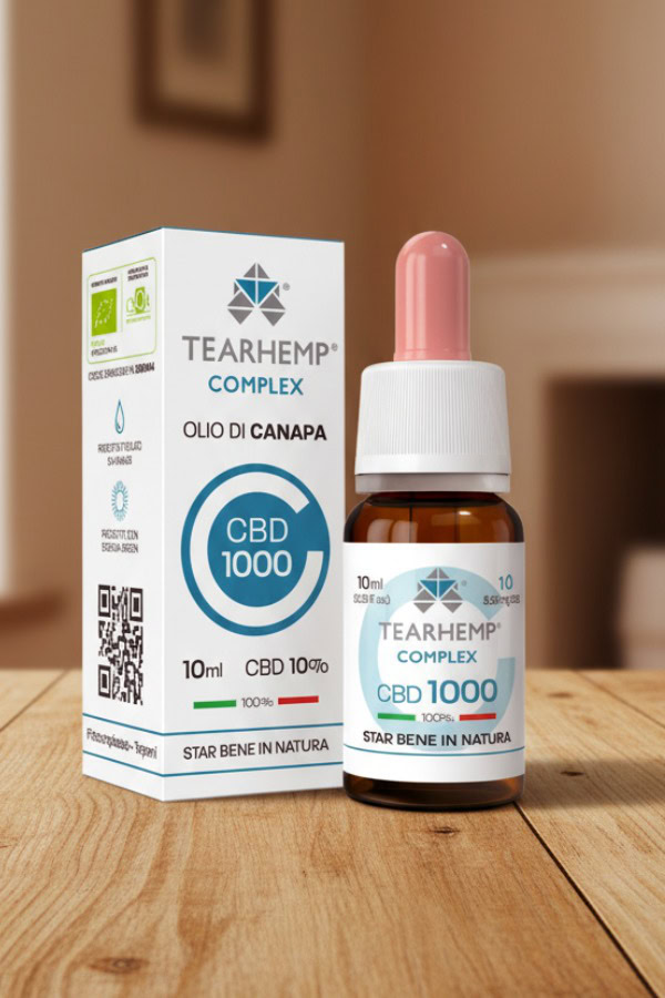 Tearhemp COMPLEX – CBD 10% Full Spectrum (10ml) 10% CBD Full Spectrum in olio di canapa biologico certificato 1 goccia contiene 3,33mg CBD