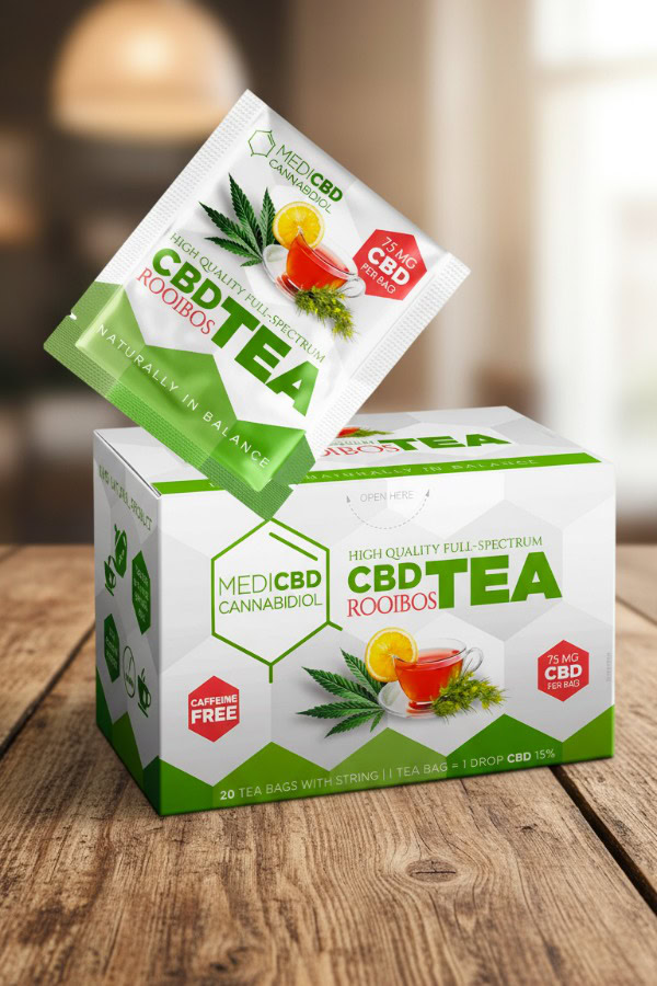 Le proprietà benefiche del CBD si uniscono a quelle del Rooibos, un arbusto (Aspalathus) che cresce solo in Sudafrica ed è un vero e proprio elisir di benessere.