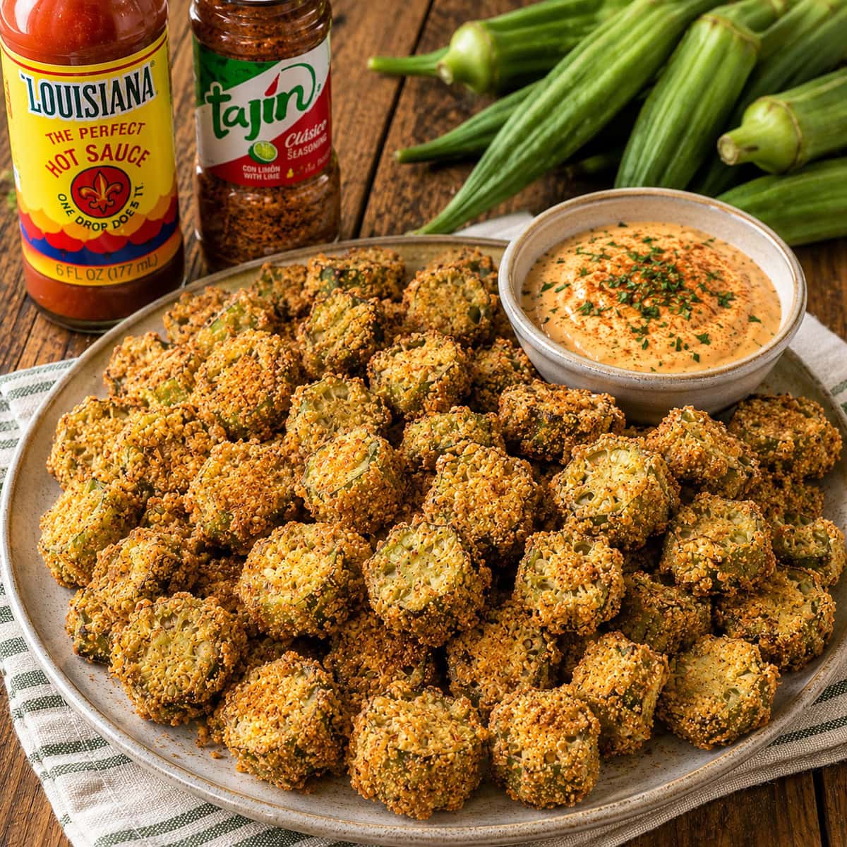 Low Carb Fried Okra (Guaranteed Crispy 10g Carb Side) 6 Low Carb Fried Okra (Guaranteed Crispy 10g Carb Side)
