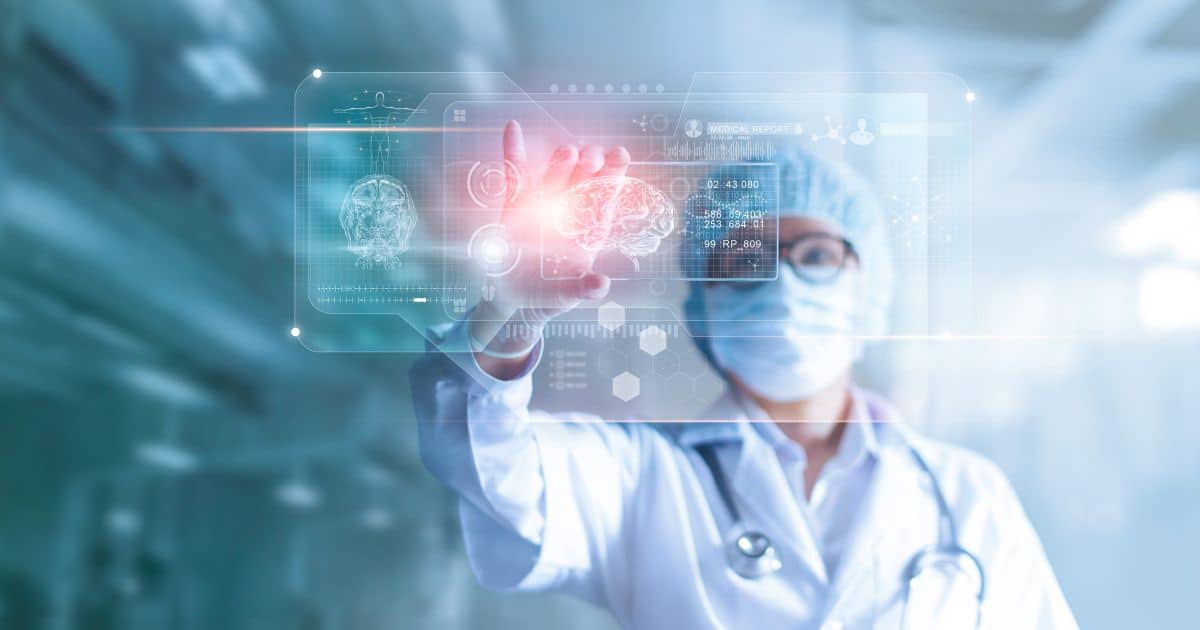 A surgeon utilizing surgical digital transformation in their operating room