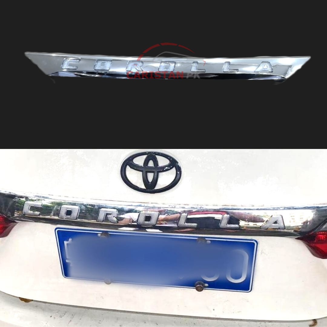 Toyota Corolla LED Trunk Garnish Chrome With White LED 2014-24
