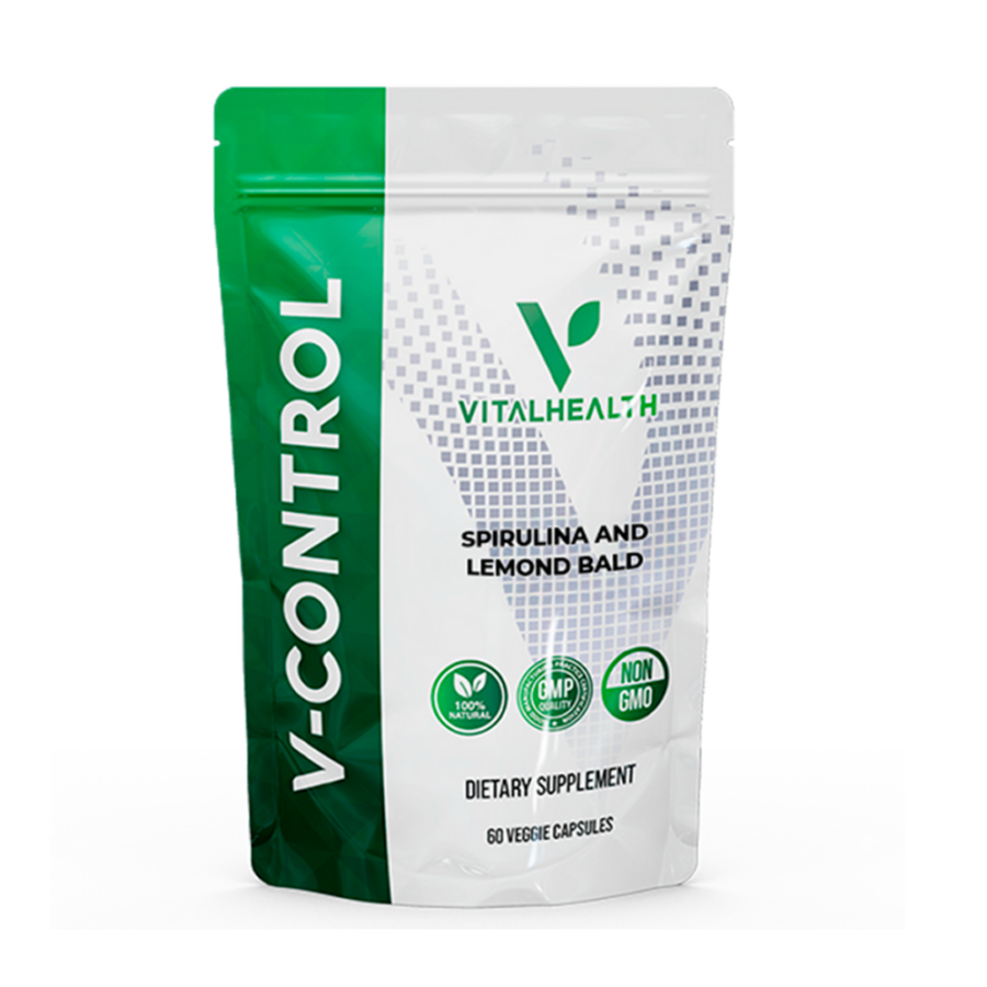 V-Control de VitalHealth con Acerola, Espirulina y Nopal . 60cap