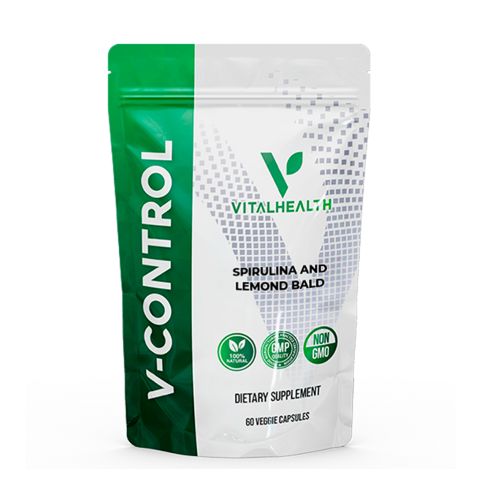 V-Control de VitalHealth con Acerola, Espirulina y Nopal . 60cap