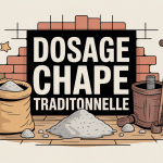 chape traditionnelle dosage outils ciment sable eau sur chantier