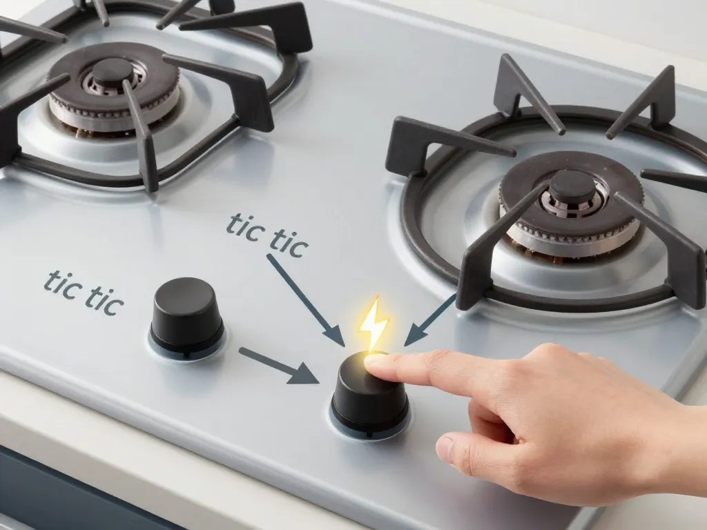 gaziniere qui fait tic tic fonctionnement allumeur