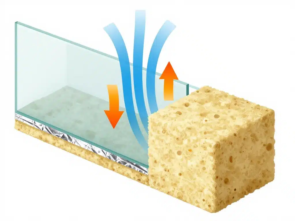diagramme isolant mince laine de verre vs isolation traditionnelle