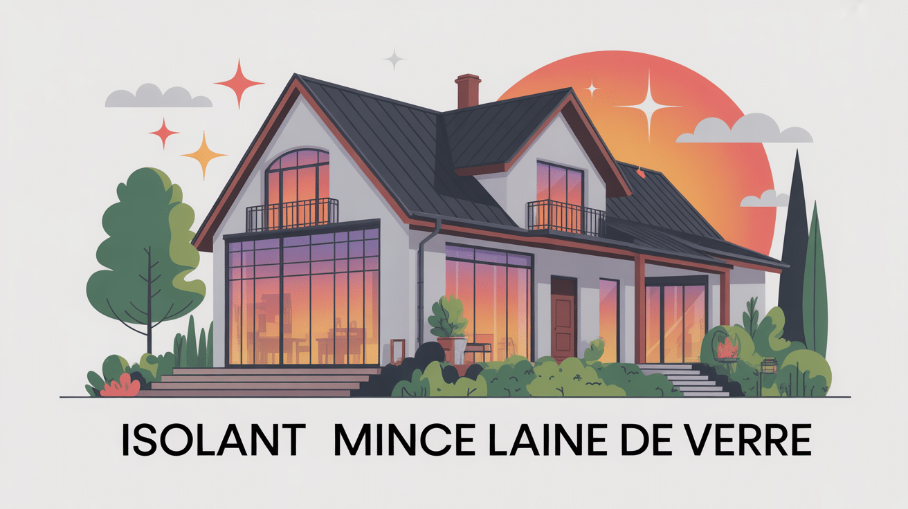 illustration isolant mince laine de verre isolation thermique maison