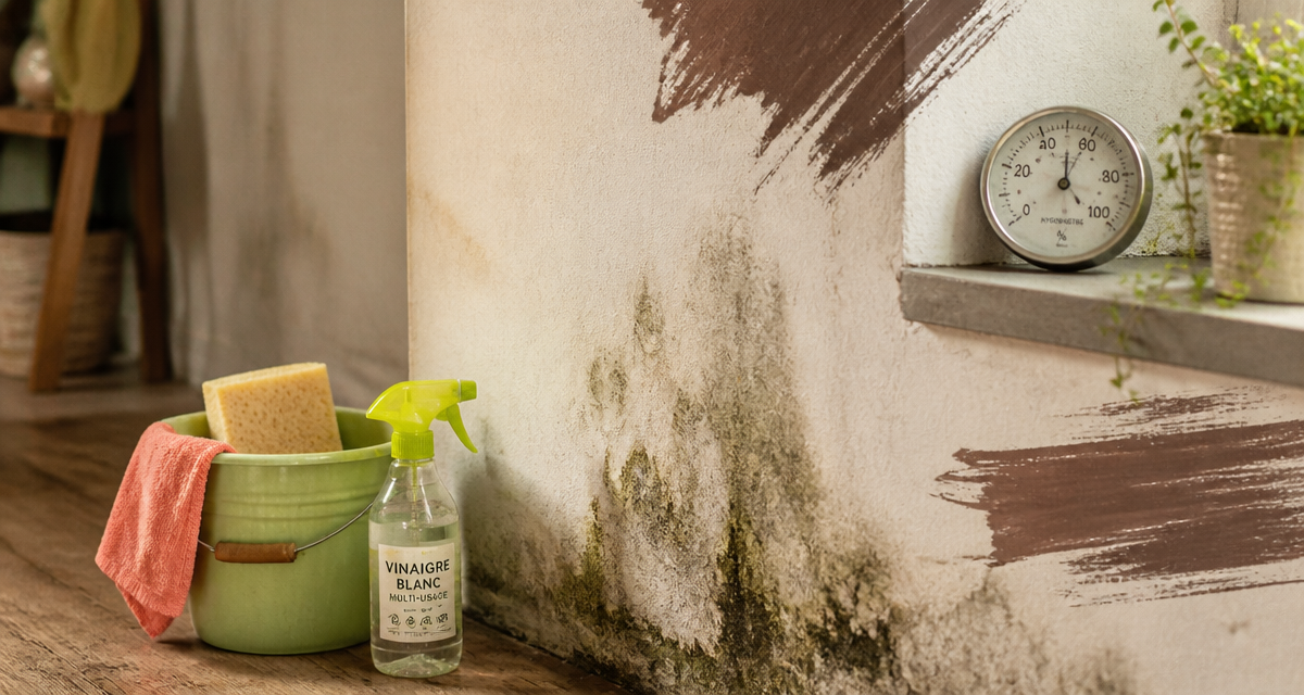 comment enlever l'humidité sur un mur avec éponge et vinaigre