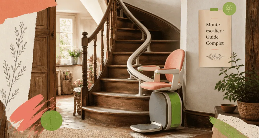 Comparatif monte escalier design moderne sur escalier bois