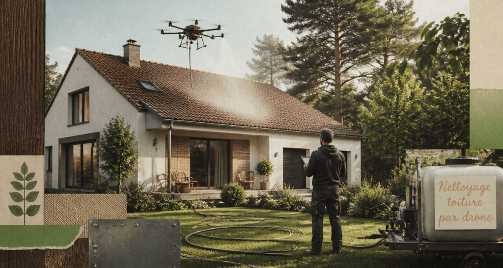 nettoyage toiture par drone avis sur maison contemporaine