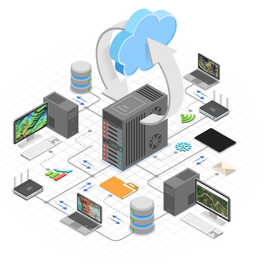 Diagram outining the work flow of CATALYST Enterprise software