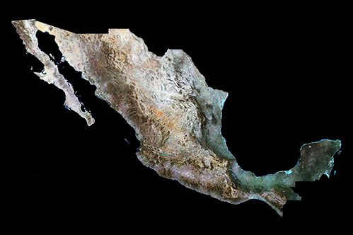 Satellite image of an island