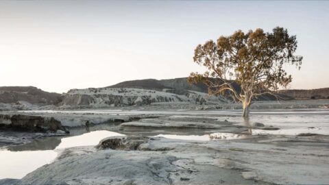 Image showing the mud slide caused by the collapse of the Jagersfontein Diamond Mine Pond