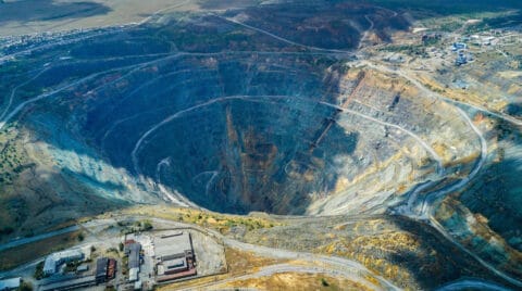Aerial mage of the Cadia Tailings Dam