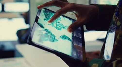 A tablet showing CATALYST Horizon app