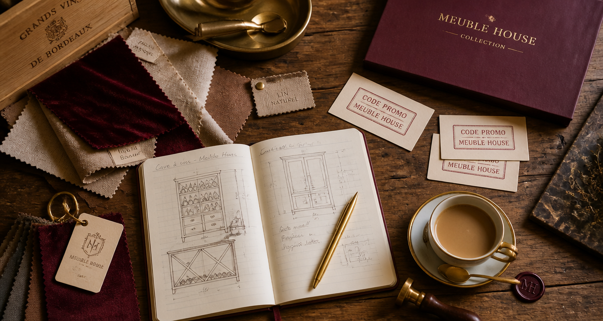 code promo meuble house table tissus carnet