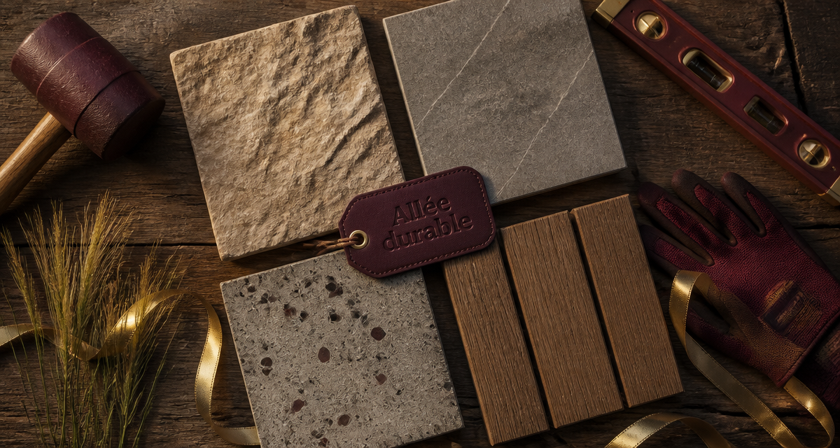 dalle allee de jardin echantillons materiaux