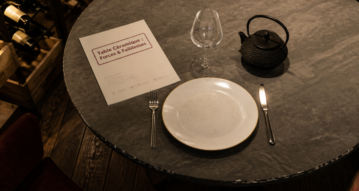 table céramique inconvénient éclats sur plateau