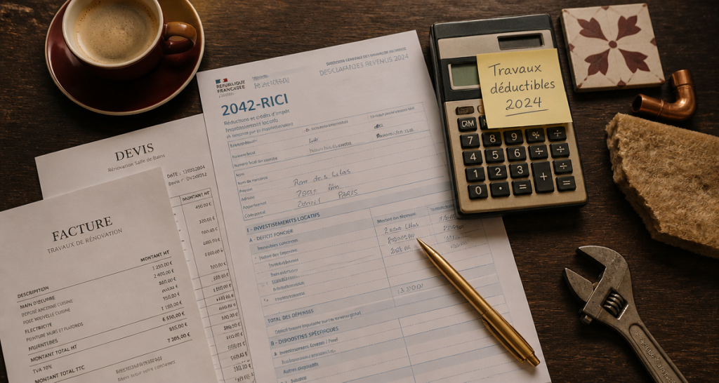 Travaux déductibles impôts résidence principale 2024, factures et formulaire
