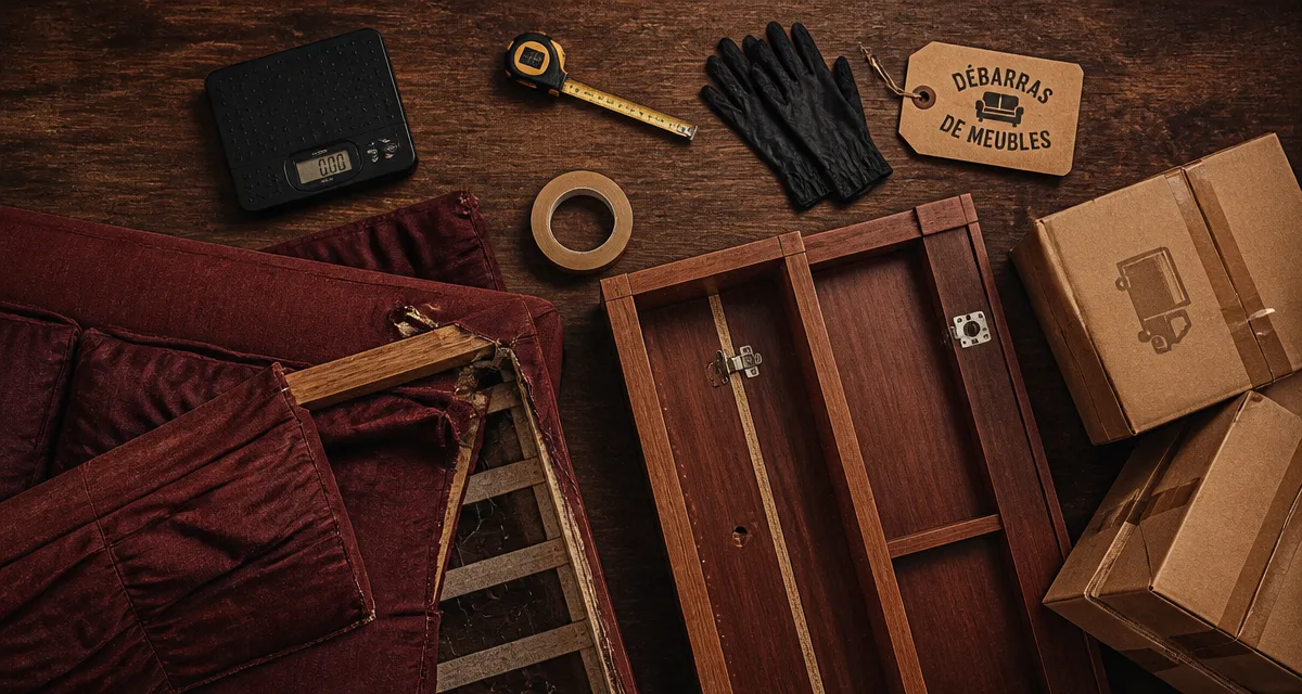 Débarras meuble : canape et armoire a enlever