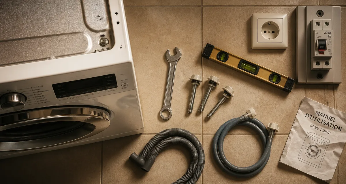 Installer machine à laver : branchement sécurisé sans fuites, prise murale et tuyaux