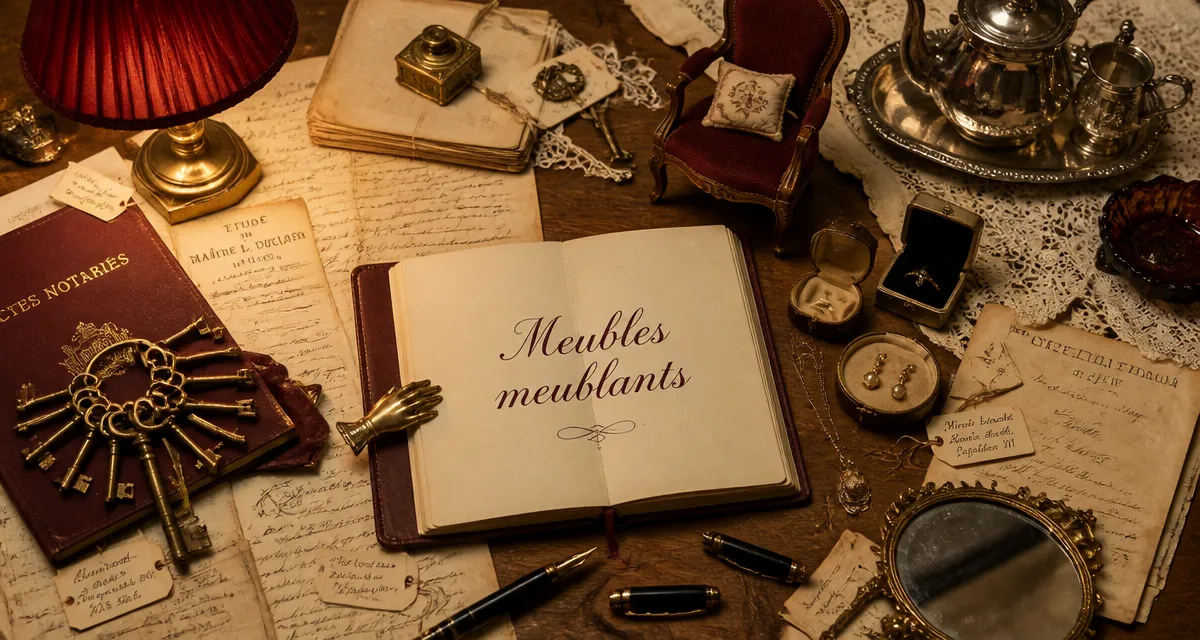 liste des meubles meublants succession sur table