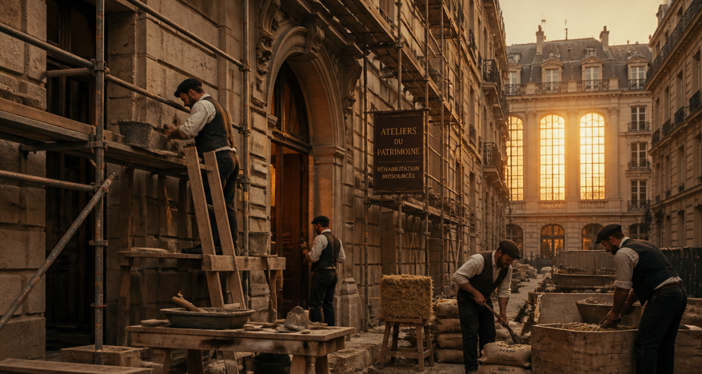réhabilitation de bâtiments anciens Paris façade haussmannienne