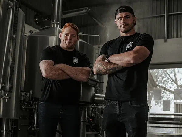 Bomb Squad founders, Springbok rugby players, Steven Kitshoff (left) and Malcolm Marx (right).