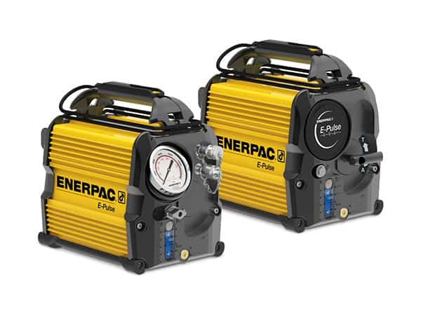 BMG’s portable hydraulic electric Enerpac E-pulse pumps have intelligent auto-cycle functionality and an efficient power-to-weight ratio, to ensure dependable operation and high-productivity in challenging industrial applications.